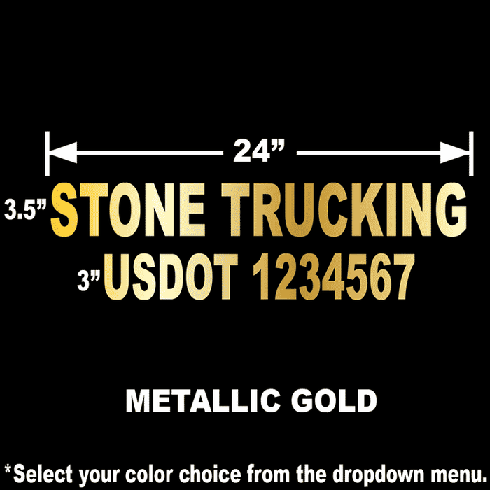 2 Line USDOT Number Vinyl Sticker with Company Name