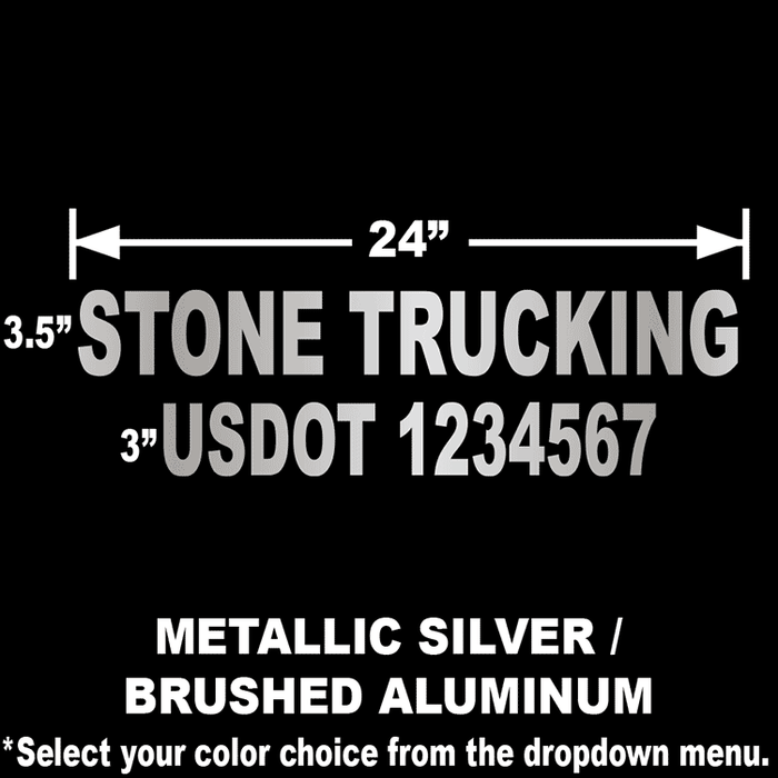 2 Line USDOT Number Vinyl Sticker with Company Name