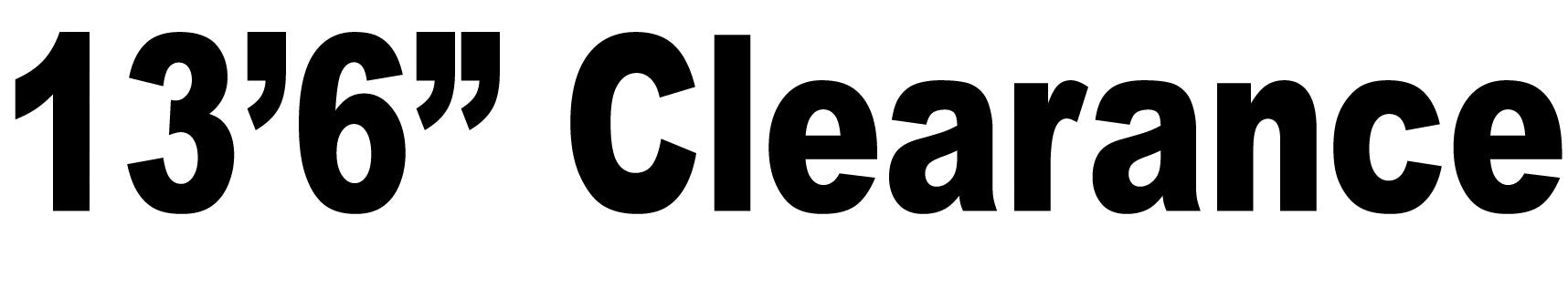 Truck Trailer Height Clearance Vinyl Sticker Decal