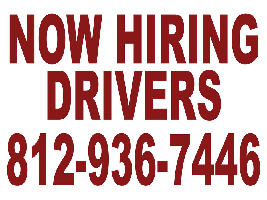 Now Hiring Magnetic Sign