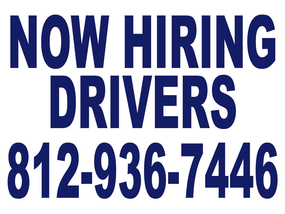 Now Hiring Drivers Sticker | Hiring New Driver Sign