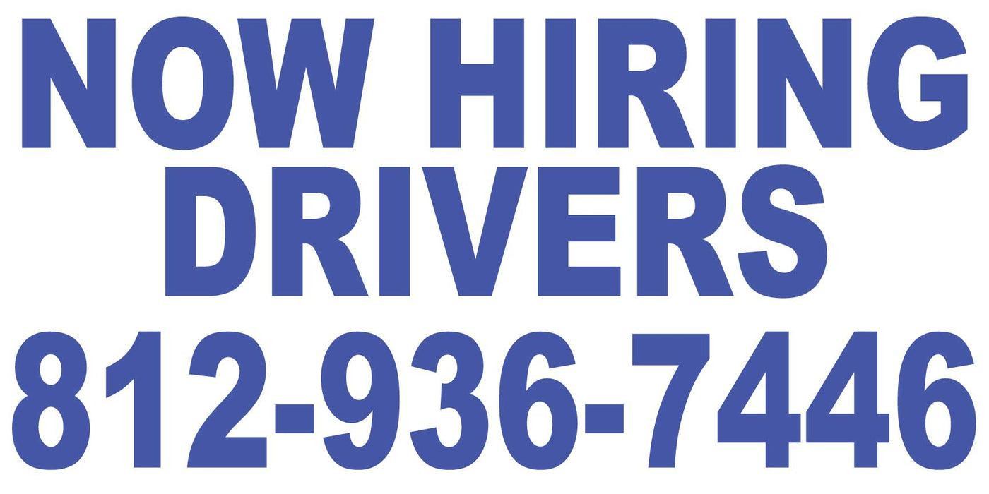 Now Hiring Drivers Sticker | Hiring New Driver Sign