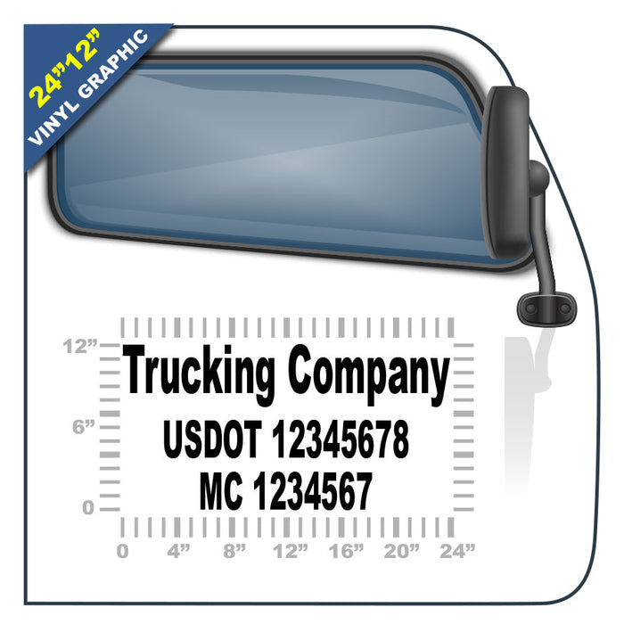 US DOT Number Kit with 3 Lines of Text (24"x12") | Instant Preview, Order Vinyl Decals Online