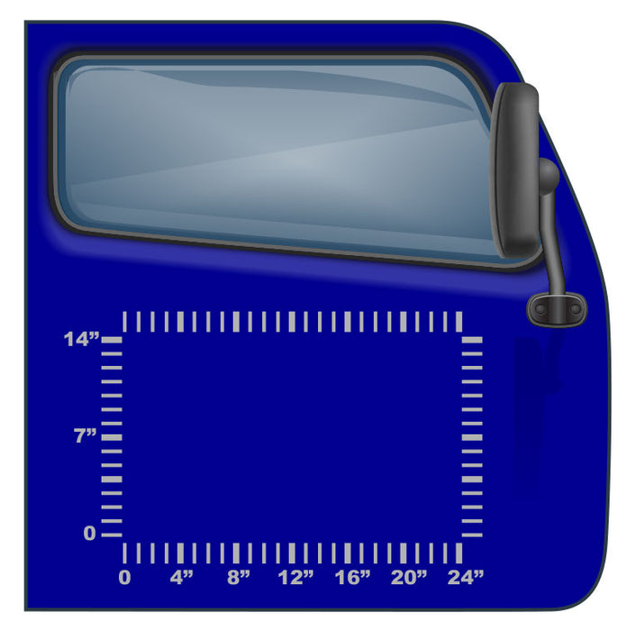 24"x14" US DOT Number Kit with 4 Lines of Text | Instant Preview, Order Online