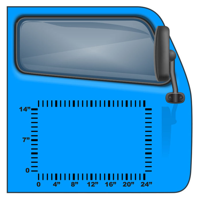 24"x14" US DOT Number Kit with 4 Lines of Text | Instant Preview, Order Online