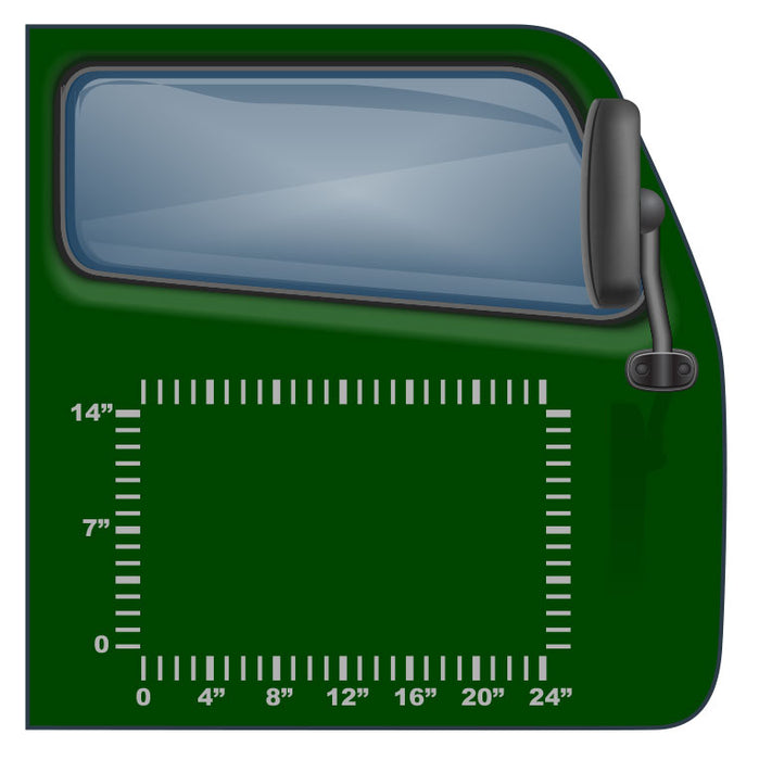 24"x14" US DOT Number Kit with 4 Lines of Text | Instant Preview, Order Online