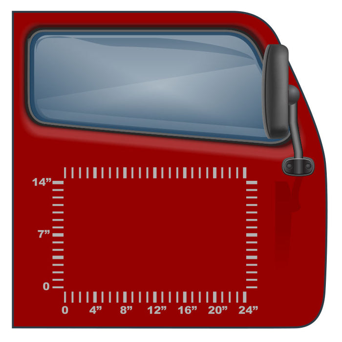 24"x14" US DOT Number Kit with 4 Lines of Text | Instant Preview, Order Online