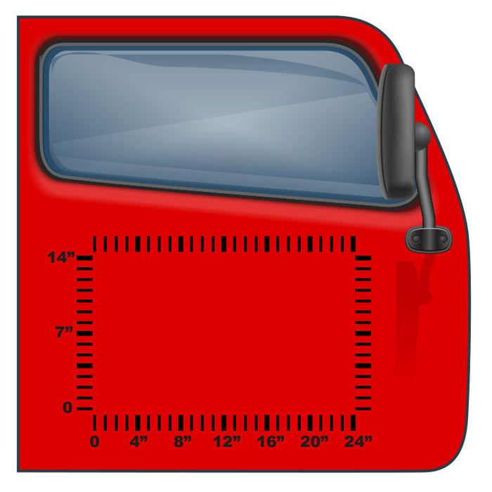 24"x14" US DOT Number Kit with 4 Lines of Text | Instant Preview, Order Online