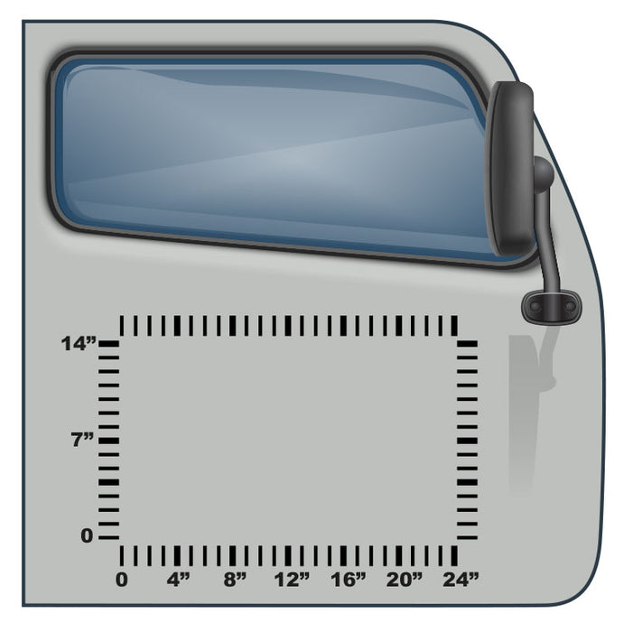 24"x14" US DOT Number Kit with 4 Lines of Text | Instant Preview, Order Online