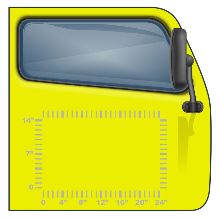 24"x14" US DOT Number Kit with 4 Lines of Text | Instant Preview, Order Online