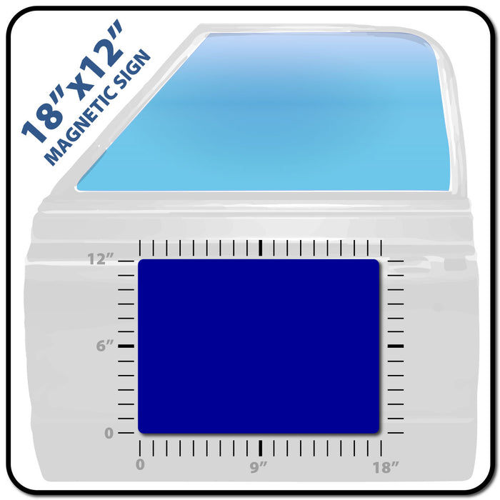 Custom Magnetic 18"x12" USDOT Number Placard for Trucks | 3 Lines of Compliant Text