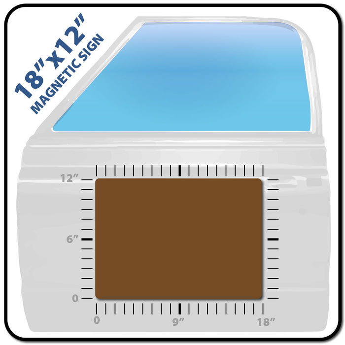 Custom Magnetic 18"x12" USDOT Number Placard for Trucks | 3 Lines of Compliant Text