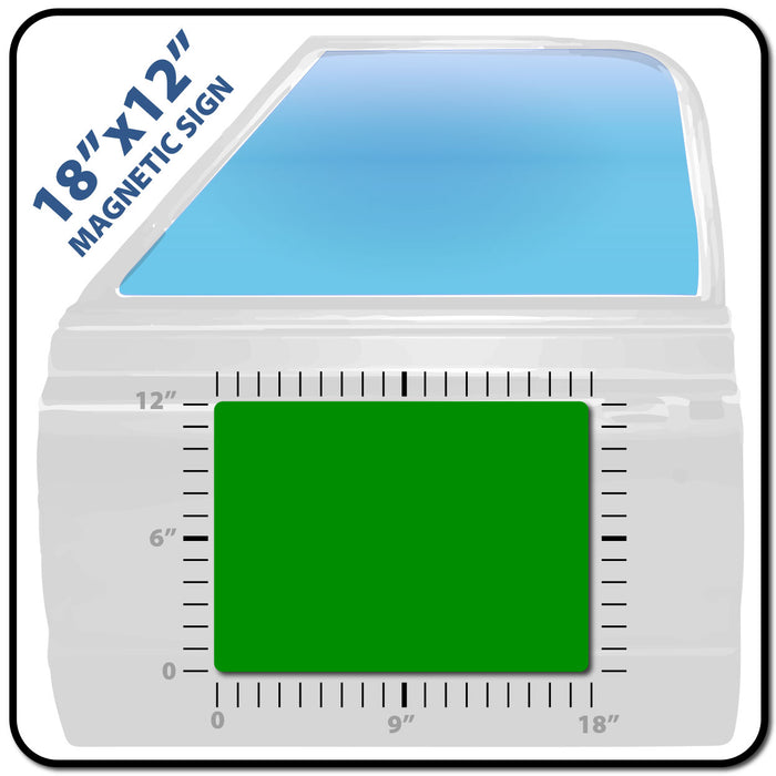 Custom Magnetic 18"x12" USDOT Number Placard for Trucks | 3 Lines of Compliant Text