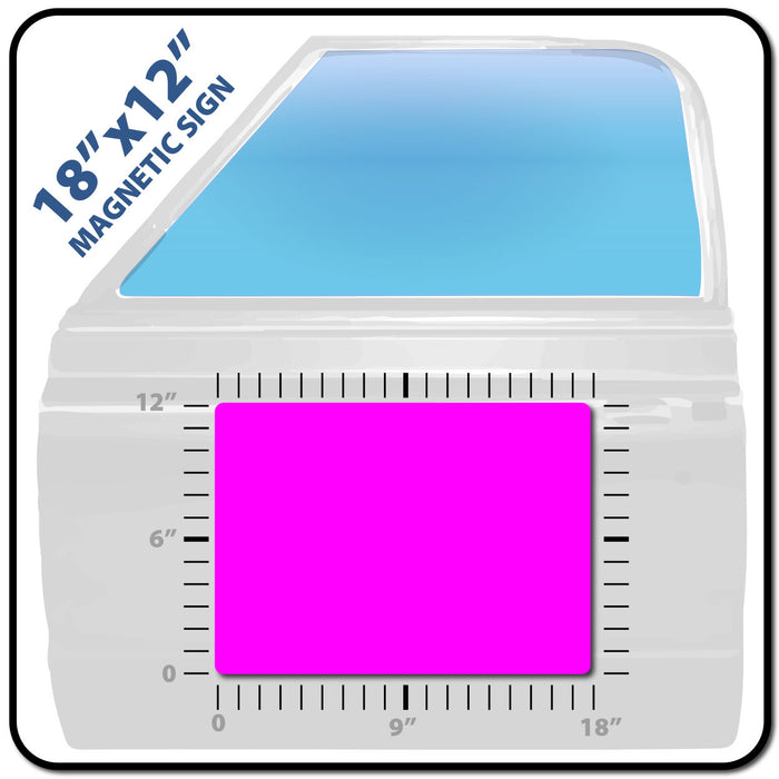 Custom Magnetic 18"x12" USDOT Number Placard for Trucks | 3 Lines of Compliant Text