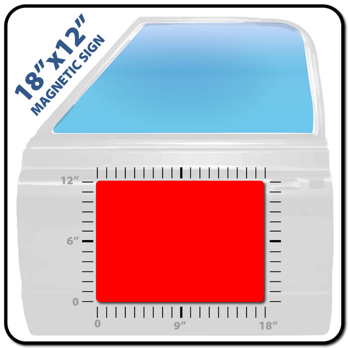 Custom Magnetic 18"x12" USDOT Number Placard for Trucks | 3 Lines of Compliant Text