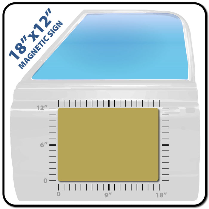 Custom Magnetic 18"x12" USDOT Number Placard for Trucks | 3 Lines of Compliant Text