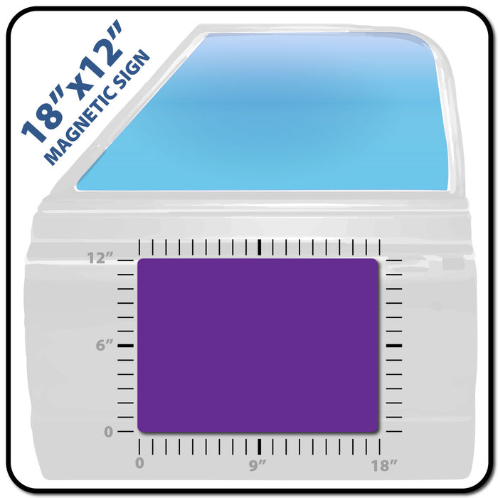 Custom Magnetic 18"x12" USDOT Number Placard for Trucks | 3 Lines of Compliant Text