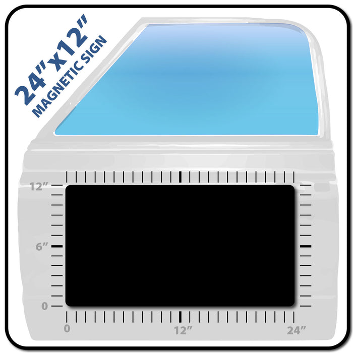 Custom 24"x12" USDOT Magnetic Sign with Logo Upload and Instant Preview