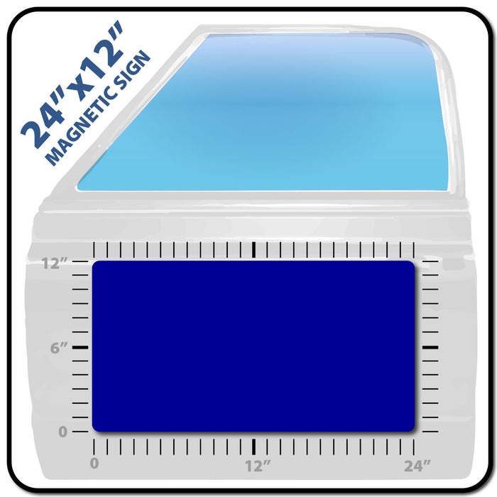 Custom 24"x12" USDOT Magnetic Sign with Logo Upload and Instant Preview