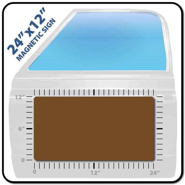 Custom 24"x12" USDOT Magnetic Sign with Logo Upload and Instant Preview