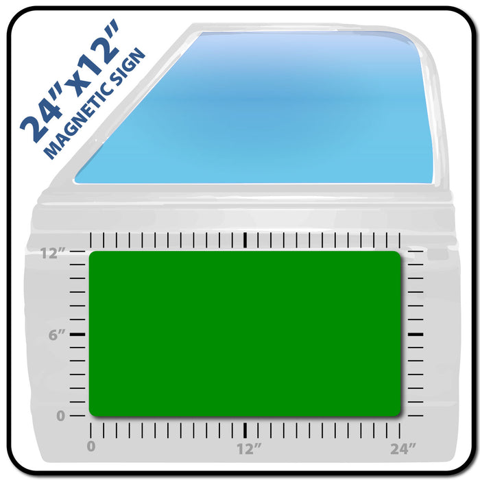 Custom 24"x12" USDOT Magnetic Sign with Logo Upload and Instant Preview