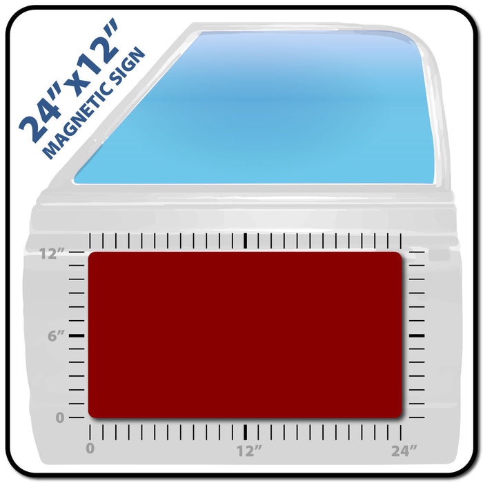 Custom 24"x12" USDOT Magnetic Sign with Logo Upload and Instant Preview