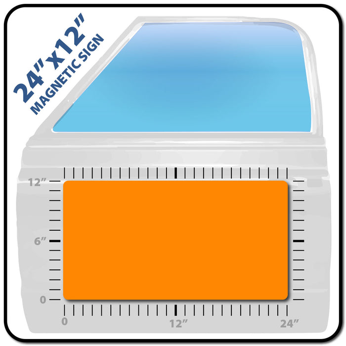 Custom 24"x12" USDOT Magnetic Sign with Logo Upload and Instant Preview