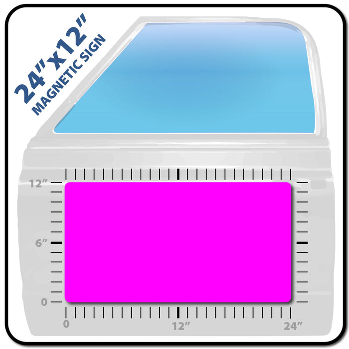 Custom 24"x12" USDOT Magnetic Sign with Logo Upload and Instant Preview