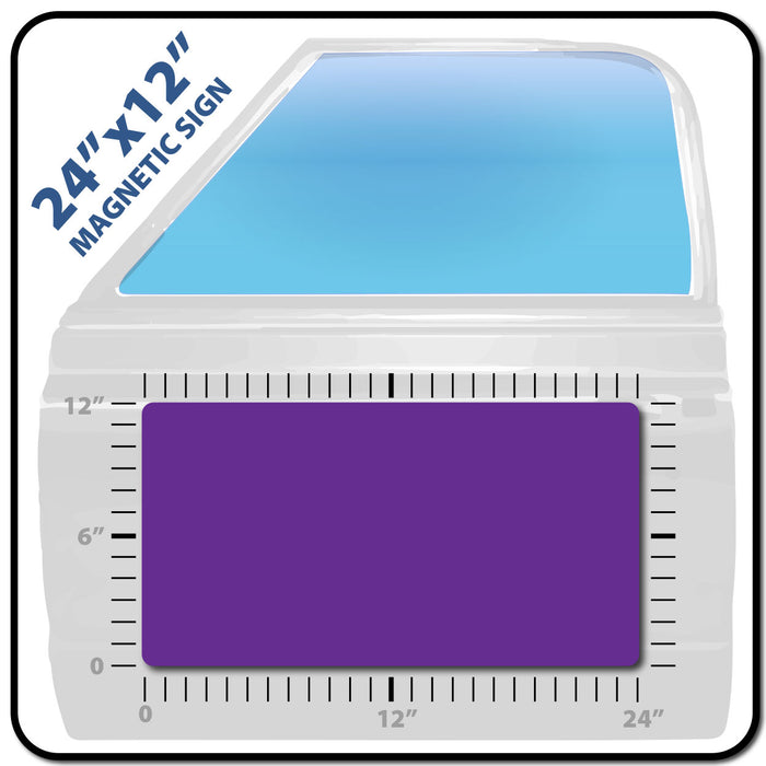 Custom 24"x12" USDOT Magnetic Sign with Logo Upload and Instant Preview