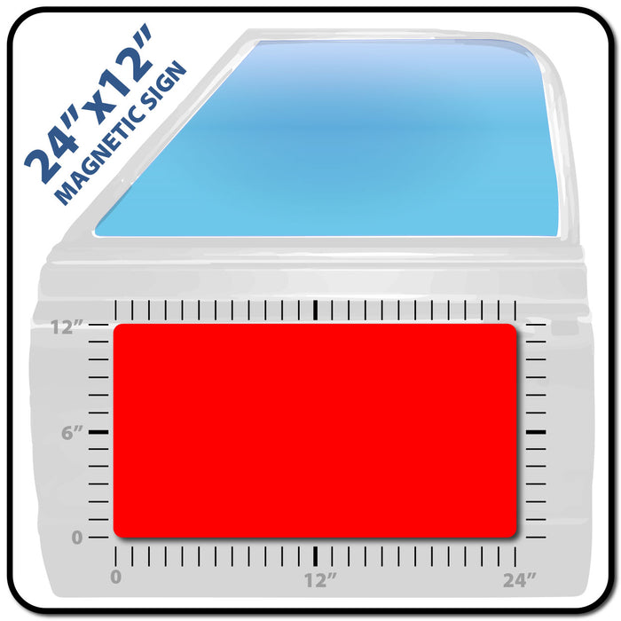 Custom 24"x12" USDOT Magnetic Sign with Logo Upload and Instant Preview