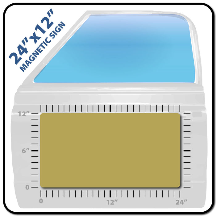 Custom 24"x12" USDOT Magnetic Sign with Logo Upload and Instant Preview