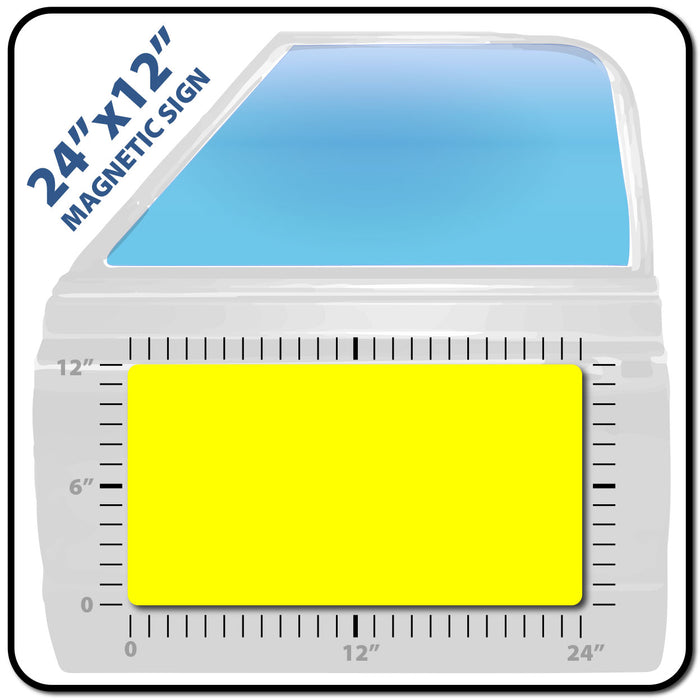 Custom 24"x12" USDOT Magnetic Sign with Logo Upload and Instant Preview