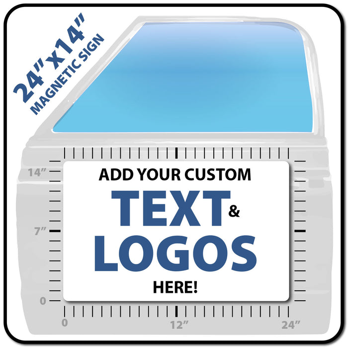USDOT Number Magnet 24x14" Customizable with Logo Upload and Instant Preview