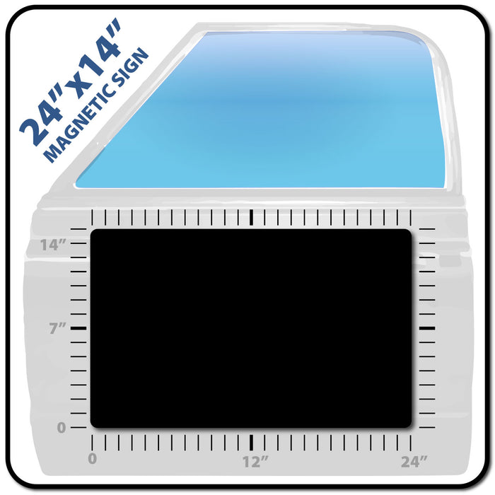 USDOT Number Magnet 24x14" Customizable with Logo Upload and Instant Preview