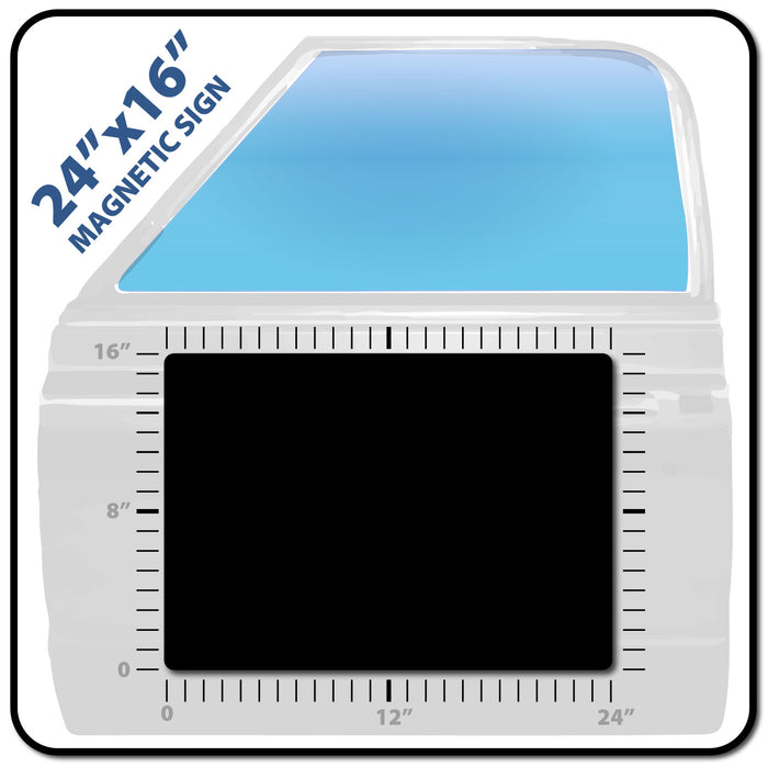 Large Custom USDOT Magnetic Sign For Trucks | 24"x16 with 5 Lines | Instant Preview