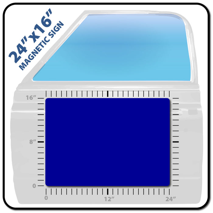 Large Custom USDOT Magnetic Sign For Trucks | 24"x16 with 5 Lines | Instant Preview