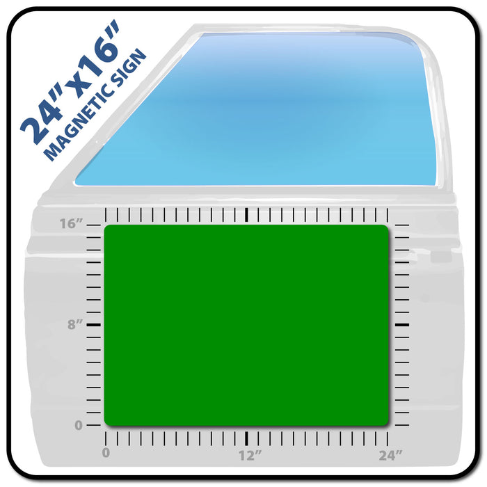 Large Custom USDOT Magnetic Sign For Trucks | 24"x16 with 5 Lines | Instant Preview