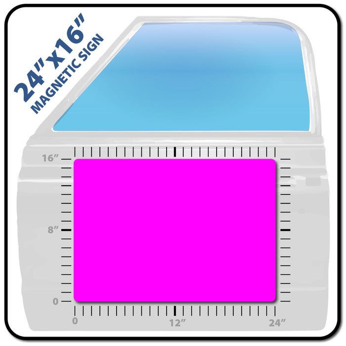 Large Custom USDOT Magnetic Sign For Trucks | 24"x16 with 5 Lines | Instant Preview