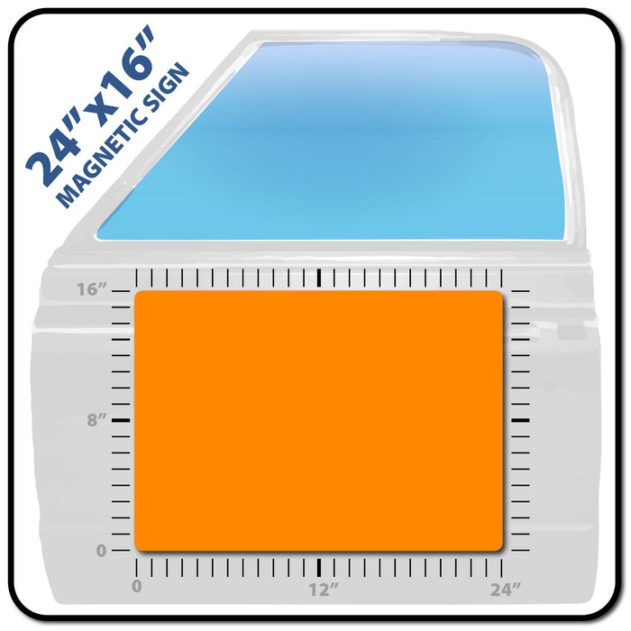 Large Custom USDOT Magnetic Sign For Trucks | 24"x16 with 5 Lines | Instant Preview