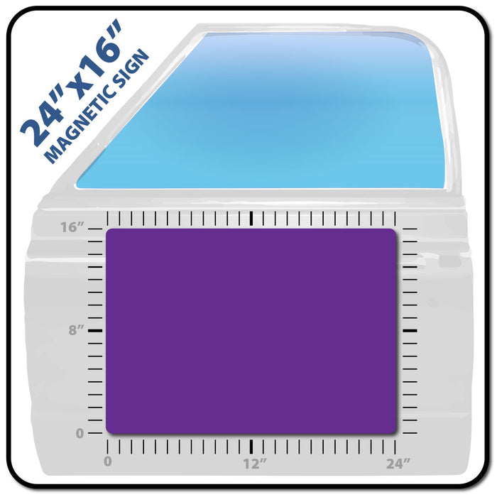 Large Custom USDOT Magnetic Sign For Trucks | 24"x16 with 5 Lines | Instant Preview