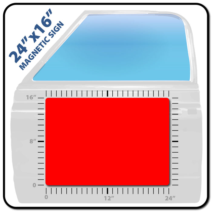 Large Custom USDOT Magnetic Sign For Trucks | 24"x16 with 5 Lines | Instant Preview