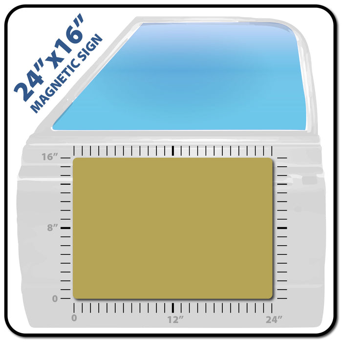 Large Custom USDOT Magnetic Sign For Trucks | 24"x16 with 5 Lines | Instant Preview