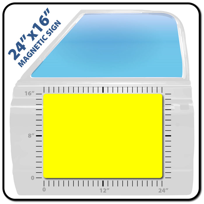 Large Custom USDOT Magnetic Sign For Trucks | 24"x16 with 5 Lines | Instant Preview