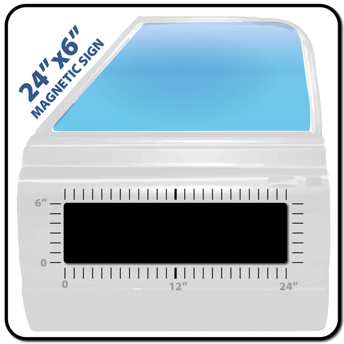 2 Line Custom Magnetic 24"x6" for USDOT Number and Company Name for Semis