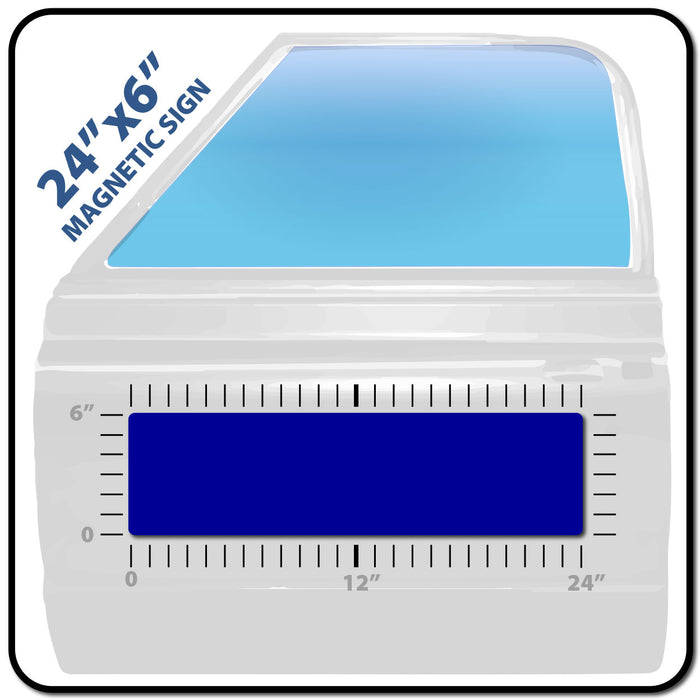 2 Line Custom Magnetic 24"x6" for USDOT Number and Company Name for Semis