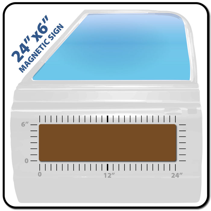 2 Line Custom Magnetic 24"x6" for USDOT Number and Company Name for Semis