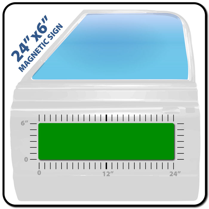 2 Line Custom Magnetic 24"x6" for USDOT Number and Company Name for Semis