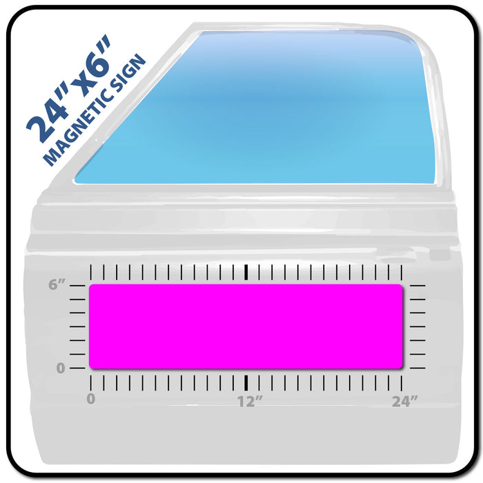 2 Line Custom Magnetic 24"x6" for USDOT Number and Company Name for Semis