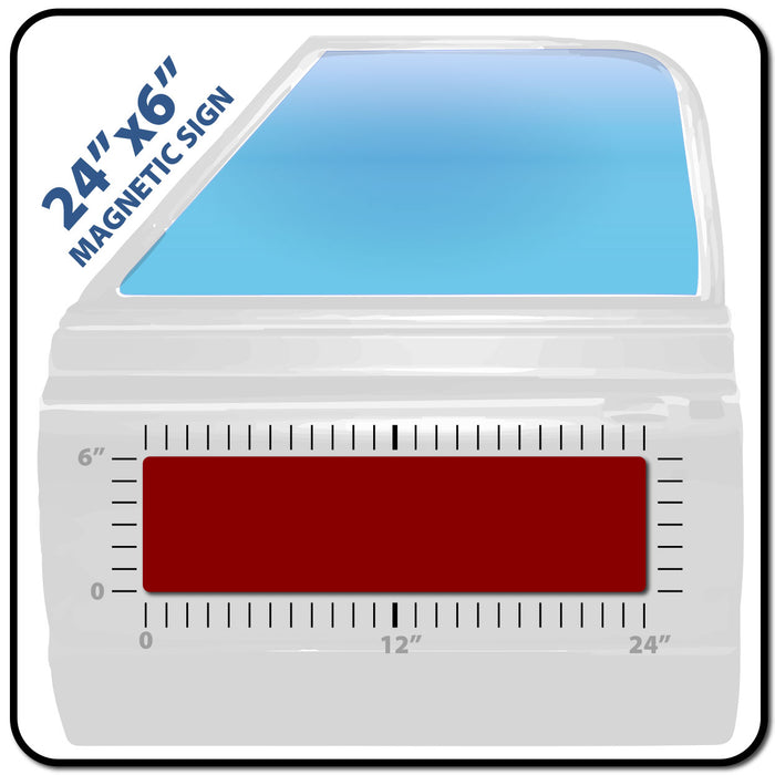 2 Line Custom Magnetic 24"x6" for USDOT Number and Company Name for Semis