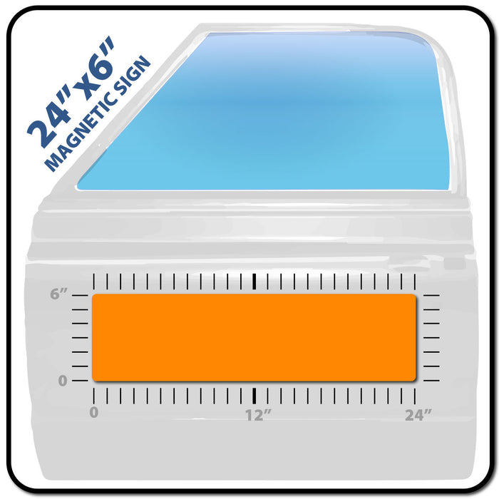 2 Line Custom Magnetic 24"x6" for USDOT Number and Company Name for Semis